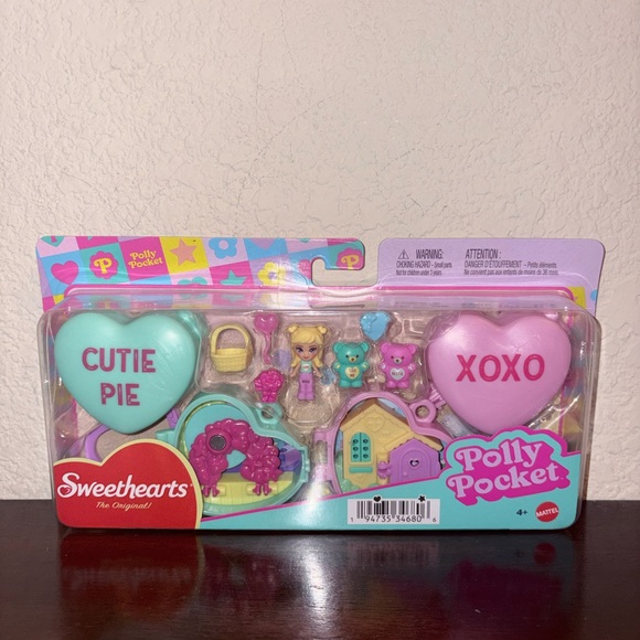 Other - Valentine Sweethearts Polly Pocket Playset - Pink and Blue